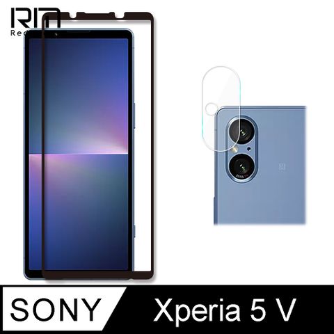 RedMoon SONY Xperia 5 V 手機保護貼2件組 9H玻璃保貼+厚版鏡頭貼