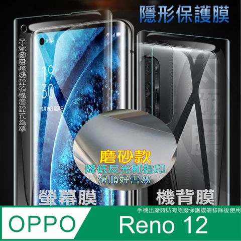 OPPO Reno12 螢幕保護貼&機背保護貼 (透亮高清疏水款&霧磨砂強抗指紋款)