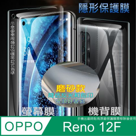 OPPO Reno12F 螢幕保護貼&機背保護貼 (透亮高清疏水款&霧磨砂強抗指紋款)