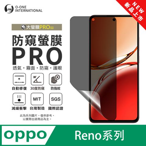 【大螢膜PROIII-防窺螢膜PRO】OPPO Reno 12 Pro 磨砂螢幕保護貼 30度防窺+護眼