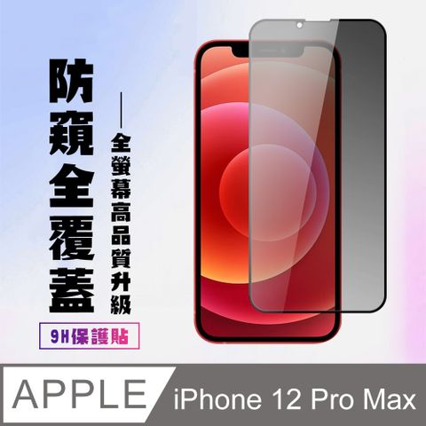 AGC日本玻璃 保護貼 【IPhone 12 PRO MAX】 高清防窺保護貼保護膜 5D黑框防窺全覆蓋 鋼化玻璃膜 9H加強硬度