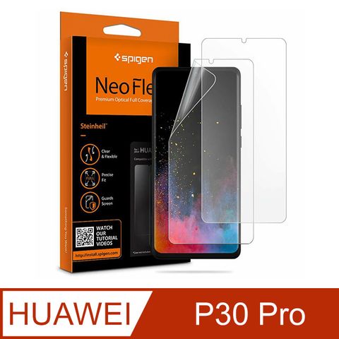 杜絕裝機表面虹紋及小氣泡產生SGP / Spigen HUAWEI P30 Pro Film Neo Flex HD-極輕薄防刮保護貼