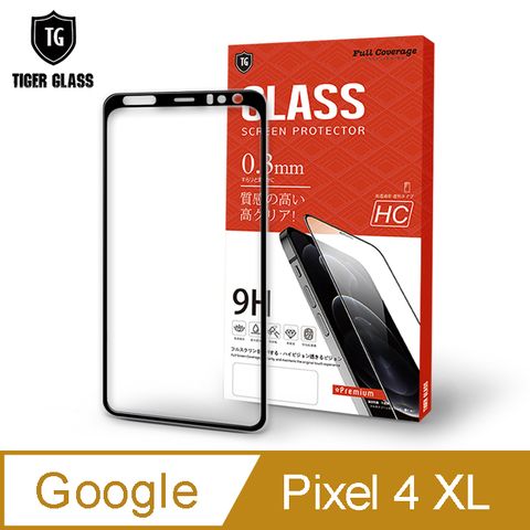 滿版全膠 輕薄無感T.G Google Pixel 4 XL高清滿版鋼化膜手機保護貼(防爆防指紋)