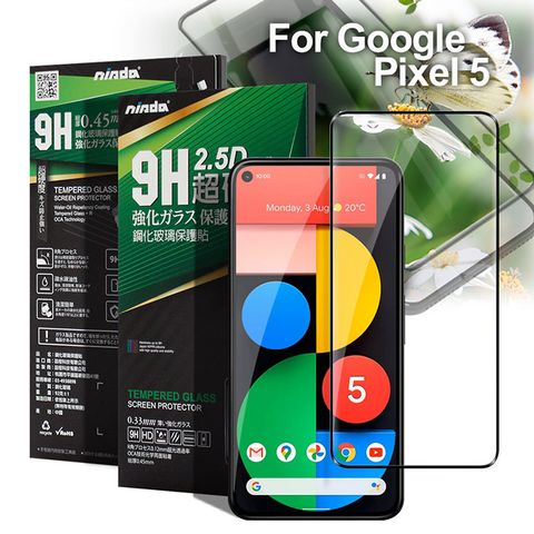 NISDA for Google Pixel 5 5G 完美2.5D滿版玻璃保護貼-黑色