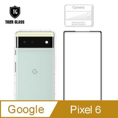 T.G Google Pixel 6 手機保護超值3件組(透明空壓殼+鋼化膜+鏡頭貼)