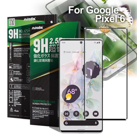 NISDA 完美滿版玻璃保護貼 for Google Pixel 6 使用-黑色