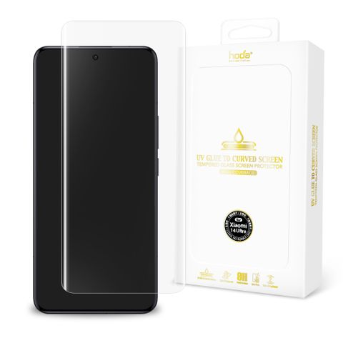 hoda Xiaomi 小米 14 Ultra 3D曲面全透明玻璃保護貼(UV膠全貼合滿版)