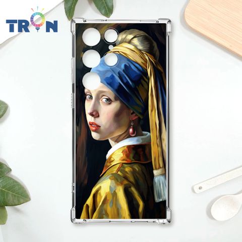 TRON 三星 S24 Ultra 戴頭巾的少女 四角防摔殼 手機殼