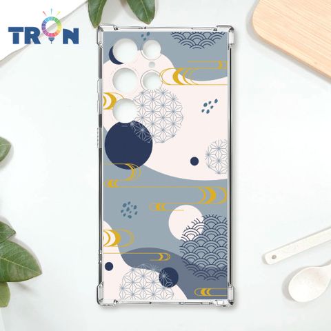 TRON 三星 S24 Ultra 日系和風圓點流水紋系列 四角防摔殼 手機殼