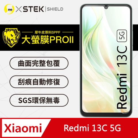 o-one 圓一 Xiaomi 紅米 Redmi 13C 5G頂級包膜原料犀牛皮 可緩衝分散吸收外力衝擊 環保無毒