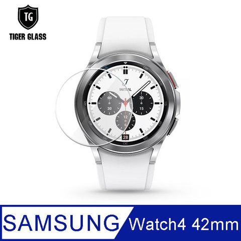 T.G SAMSUNG Galaxy Watch4 42mm鋼化玻璃保護貼-滿版● 拒絕刮花 防水防塵