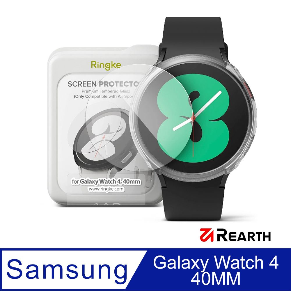 Rearth  Ringke 三星 Galaxy Watch 4/5/6 (40mm) 玻璃螢幕保護貼(3+1片裝)