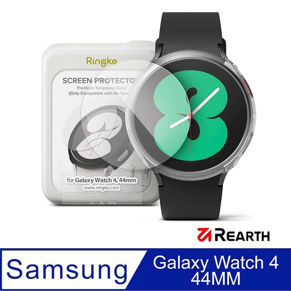 Rearth  Ringke 三星 Galaxy Watch 4/5/6 (44mm) 玻璃螢幕保護貼(3+1片裝)