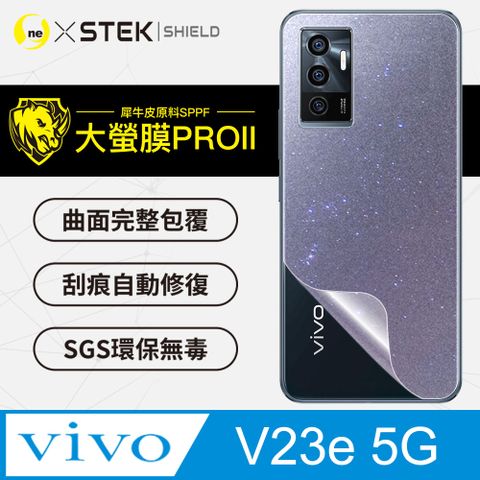 RHINO 犀牛 vivo V23e 5G背蓋保護貼 大螢膜PRO全新改版大升級頂級精品汽車界包膜原料皮使用更高級+更美觀+更好貼