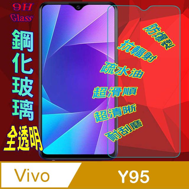 VIVO  y91/Y95 (全透明) 硬度9H優化防爆玻璃保護貼