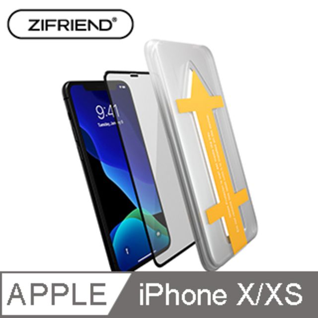 ZIFRIEND  Easy App 零失敗3D滿版高透光玻璃保護貼 iPhoneX/XS 黑 / ZF-IXXSBK