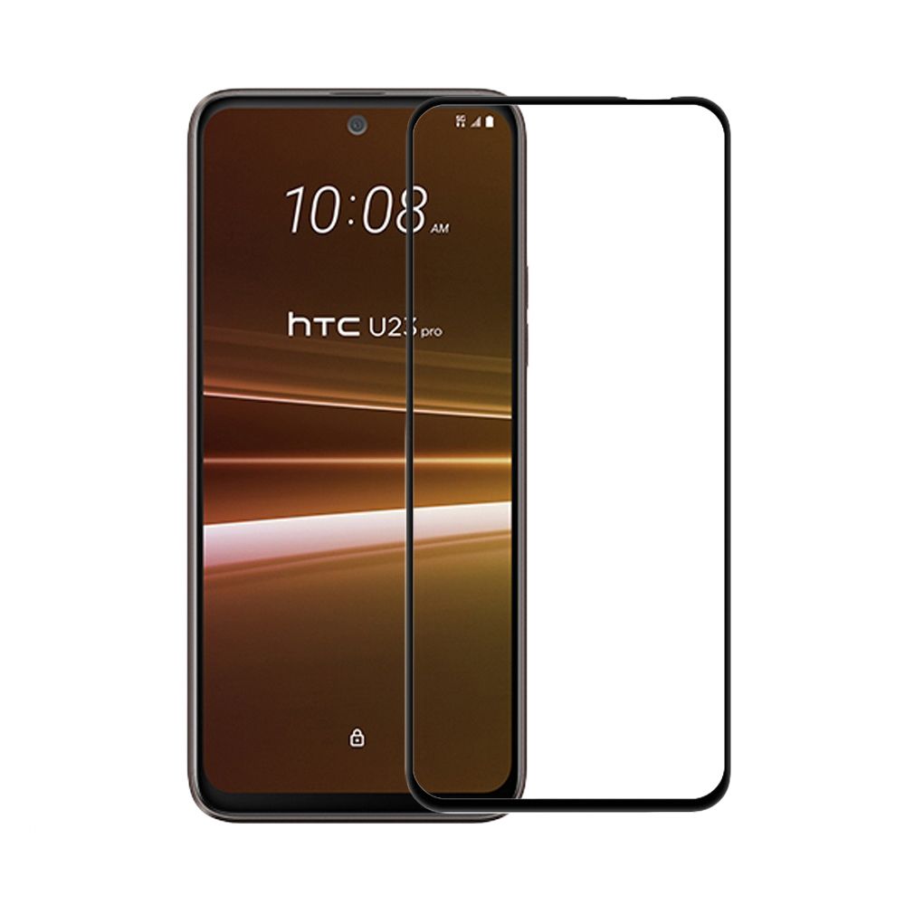 IN7  HTC U23/U23 pro (6.7吋) 高清 高透光2.5D滿版9H鋼化玻璃保護貼 疏油疏水 鋼化膜-黑色