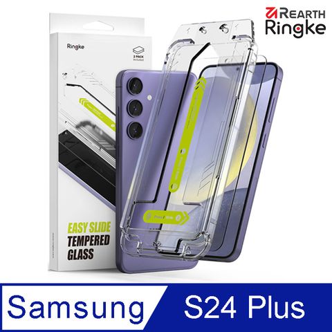【Ringke】三星 Galaxy S24 Plus 6.7吋 [Easy Slide Tempered Glass] 鋼化玻璃螢幕保護貼－2入（附安裝工具）