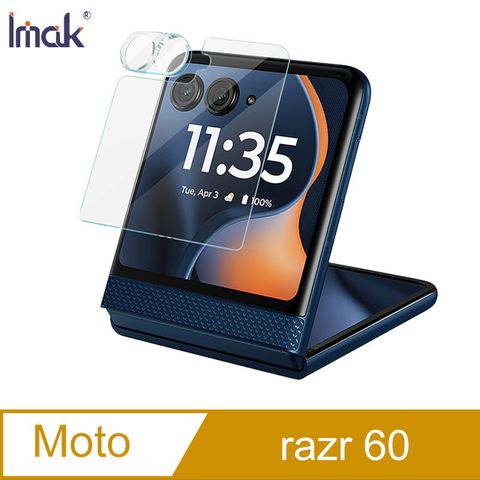 Imak Moto razr 60 鏡頭玻璃貼(一體式+玻璃外螢幕貼)