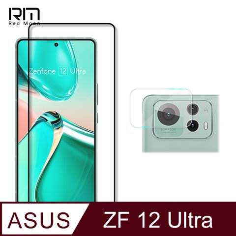 RedMoon ASUS ZenFone12 Ultra 手機保護貼2件組 9H玻璃保貼+厚版鏡頭貼