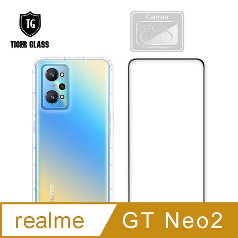 全面保護 一次到位T.G realme GT Neo2手機保護超值3件組(透明空壓殼+鋼化膜+鏡頭貼)