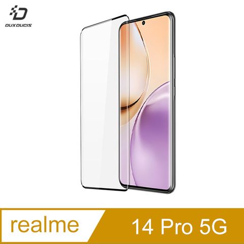 DUX DUCIS realme 14 Pro 5G 3D曲面全膠鋼化玻璃貼(黑邊)(CURVED)