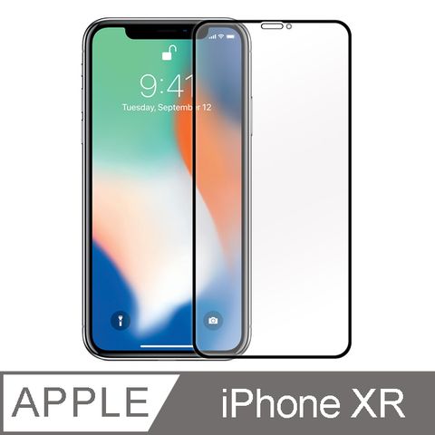 AdpE iPhone XR / iPhone11  6.1吋【霧面磨砂】全膠黑邊滿版鋼化玻璃保護貼