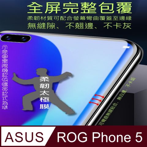 =柔韌太極膜= Asus ZS673KS ROG Phone 5 全屏滿版螢幕保護貼