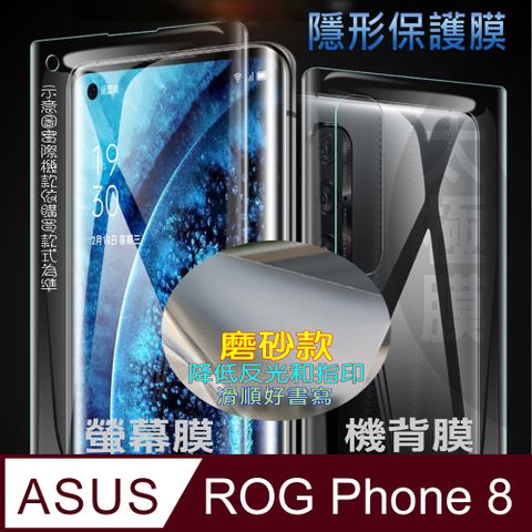 ASUS ROG Phone 8 螢幕保護貼&機背保護貼 (透亮高清疏水款&霧磨砂強抗指紋款)