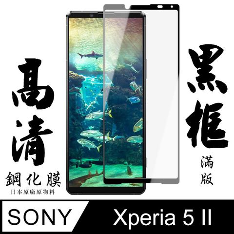 AGC日本玻璃 保護貼 【AGC日本玻璃】 SONY Xperia 5 II 保護貼 保護膜 黑框全覆蓋 旭硝子鋼化玻璃膜