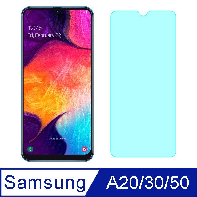 Samsung 三星 【Ayss】  Galaxy A20/30/50/6.4吋專用手機玻璃保護貼/鋼化玻璃膜/平面全透明/全滿膠/