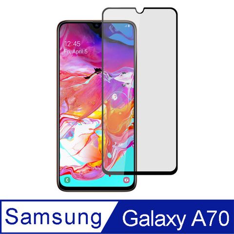【Ayss】三星 Samsung Galaxy A70/6.7吋專用滿版手機玻璃保護貼/鋼化玻璃膜/平面全滿版/全滿膠/絲印-黑