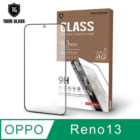 T.G OPPO Reno13 電競霧面9H滿版鋼化玻璃保護貼(防爆防指紋)