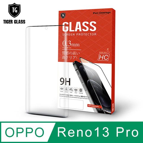 T.G OPPO Reno13 Pro 高清3D框膠滿版鋼化膜手機保護貼(防爆防指紋)