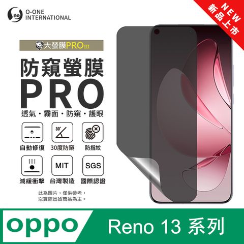 【大螢膜PROIII-防窺螢膜PRO】OPPO Reno 13F 磨砂螢幕保護貼 30度防窺+護眼