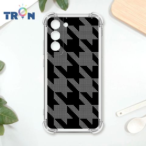 TRON 三星 S22 幾何圓點千鳥紋 四角防摔殼 手機殼