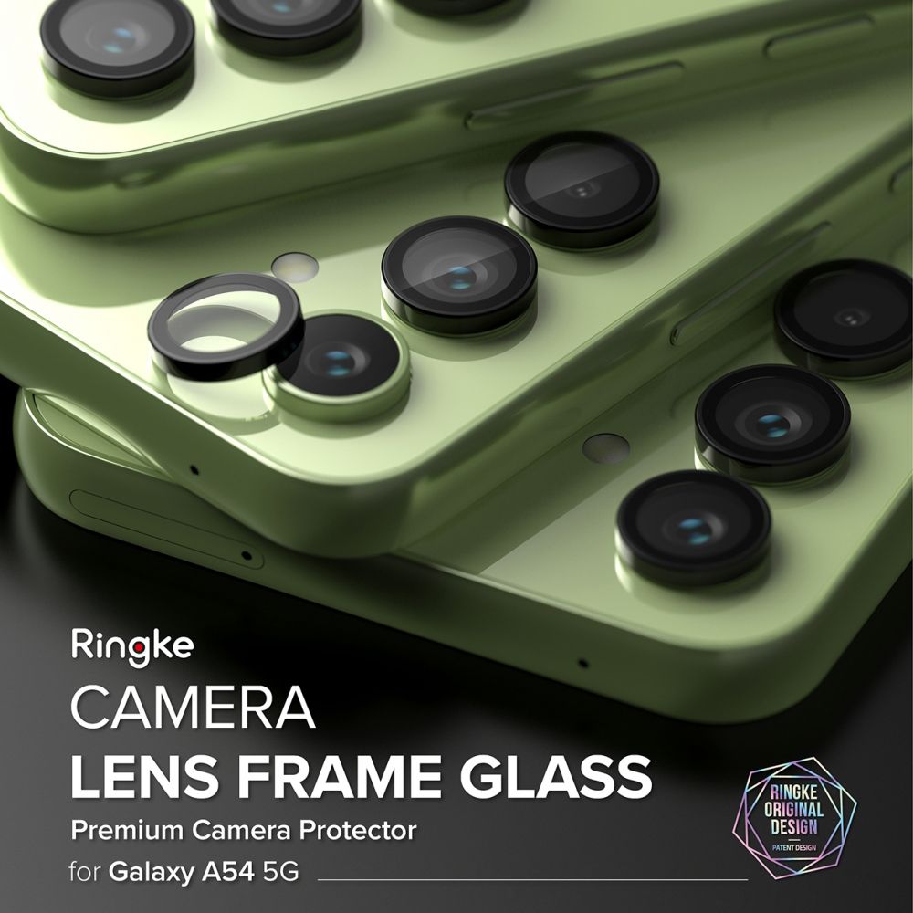 Ringke ｜三星 Galaxy A54 5G [Camera Lens Frame Glass] 鋼化玻璃鏡頭保護鋁框 黑