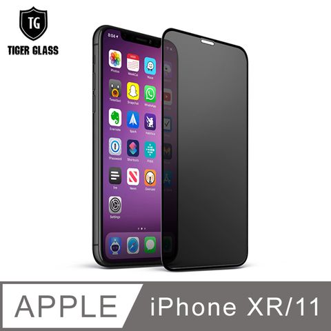 T.G Apple iPhone 11 / iPhone XR 6.1吋超強二合一 防窺+霧面9H滿版鋼化玻璃保護貼(防爆防指紋)