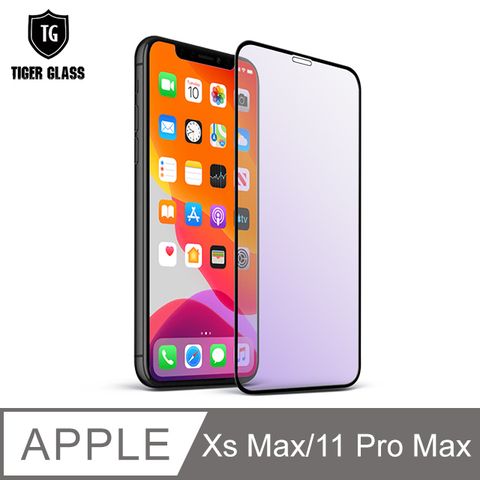 T.GApple iPhone 11 Pro Max / iPhone Xs Max超強二合一 抗藍光+霧面9H滿版鋼化玻璃