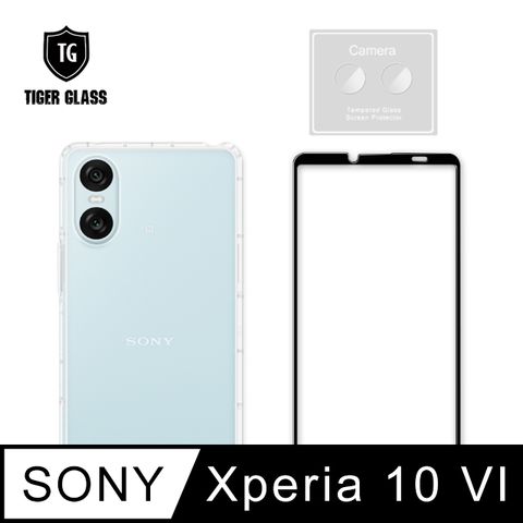 T.G  SONY Xperia 10 VI 手機保護超值3件組(透明空壓殼+鋼化膜+鏡頭貼)