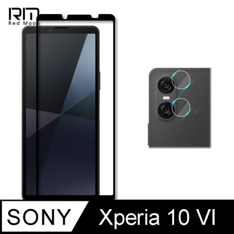 RedMoon SONY Xperia 10 VI 2024 手機保護貼2件組 9H玻璃保貼+厚版鏡頭貼