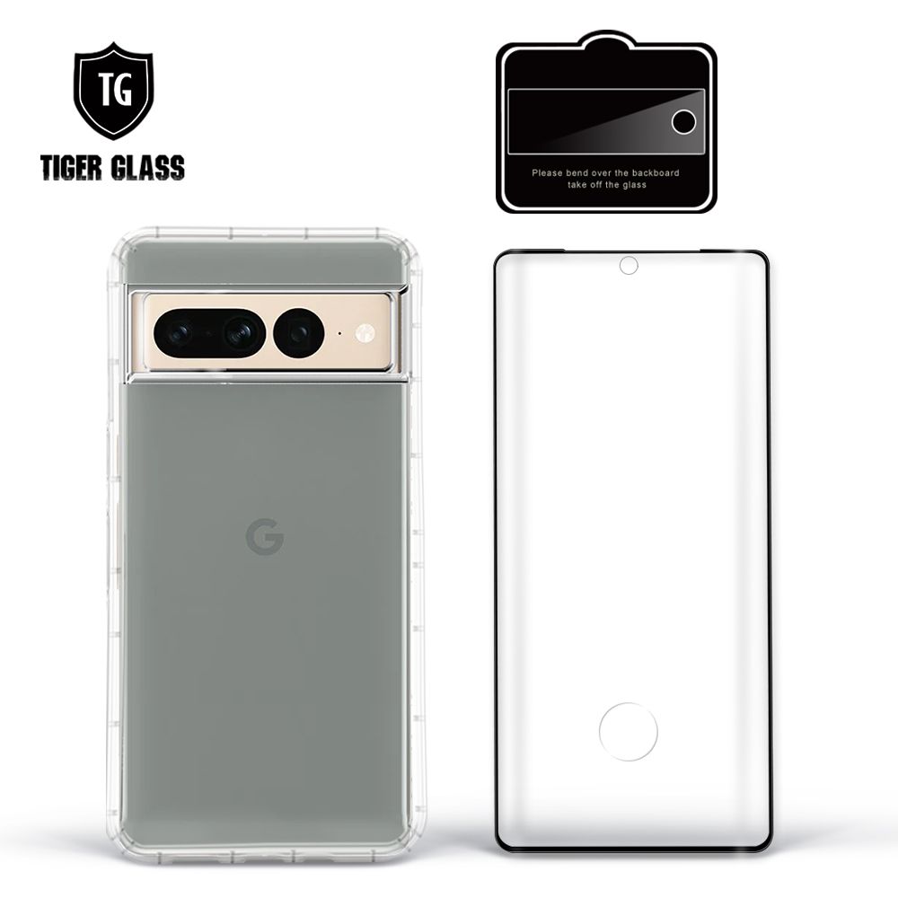 T.G Google Pixel 7 Pro 手機保護超值3件組(透明空壓殼+鋼化膜+鏡頭貼