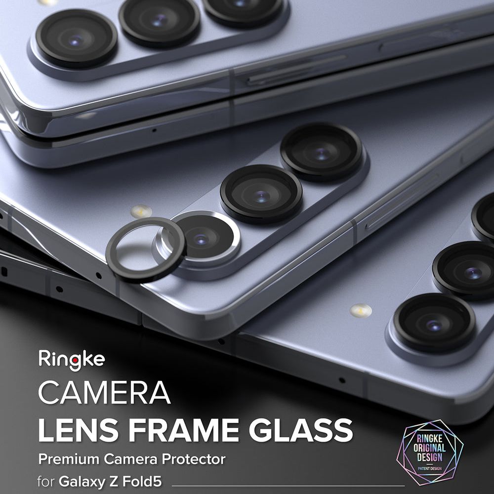 Ringke ｜三星 Galaxy Z Fold 5 [Camera Lens Frame Glass] 鋼化玻璃鏡頭保護鋁框 黑