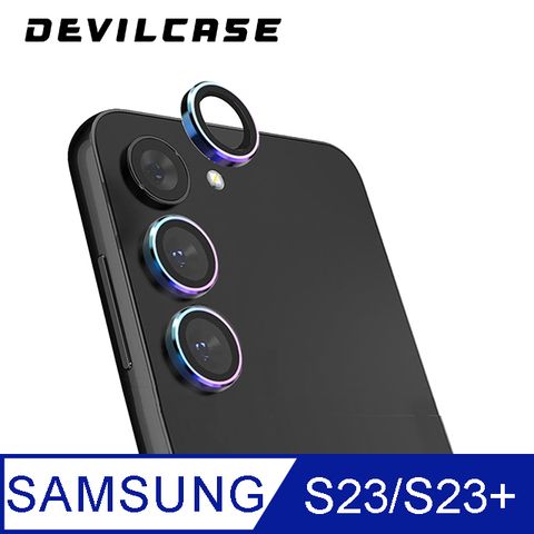 DEVILCASE 惡魔殼 T.G Samsung Galaxy S23 / S23+藍寶石鏡面鏡頭保護貼-三顆(不鏽鋼 彩鈦)