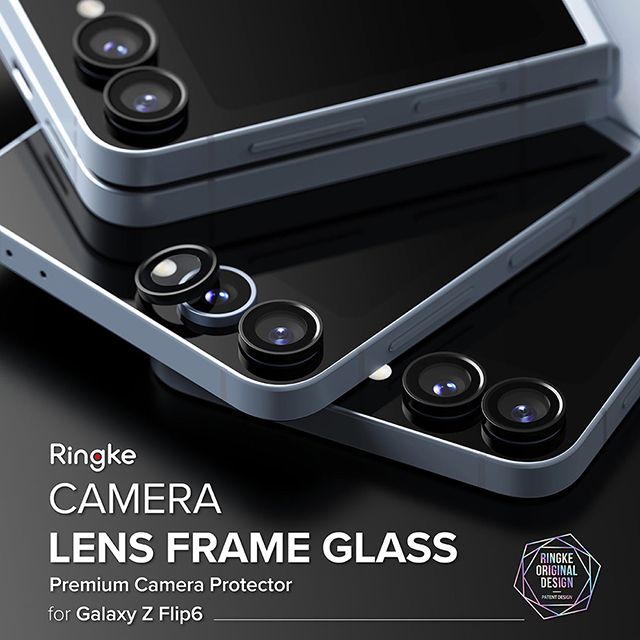 Ringke 三星 Galaxy Z Flip 6 [Camera Lens Frame Glass] 鋼化玻璃鏡頭保護鋁框 - 2入