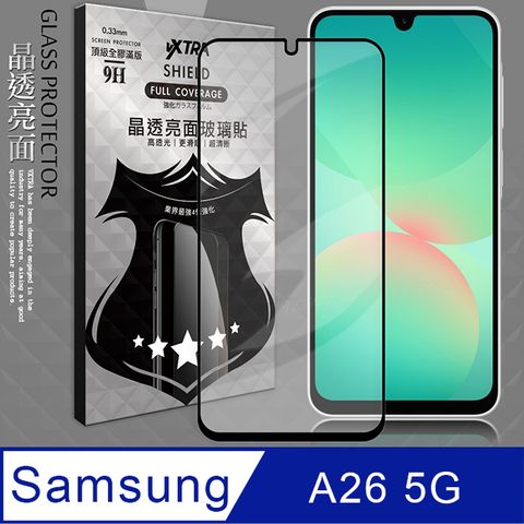 VXTRA 全膠貼合 三星 Galaxy A26 5G 滿版疏水疏油9H鋼化頂級玻璃膜(黑)