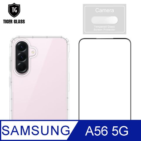 T.G Samsung Galaxy A56 5G 手機保護超值3件組(透明空壓殼+鋼化膜+鏡頭貼)