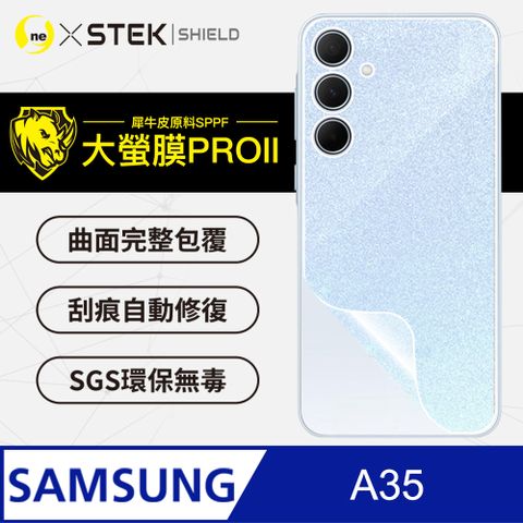 o-one 圓一 Samsung 三星 A35 5G 背蓋保護貼 頂級原料犀牛皮 輕微刮痕自動修復 三種材質可選