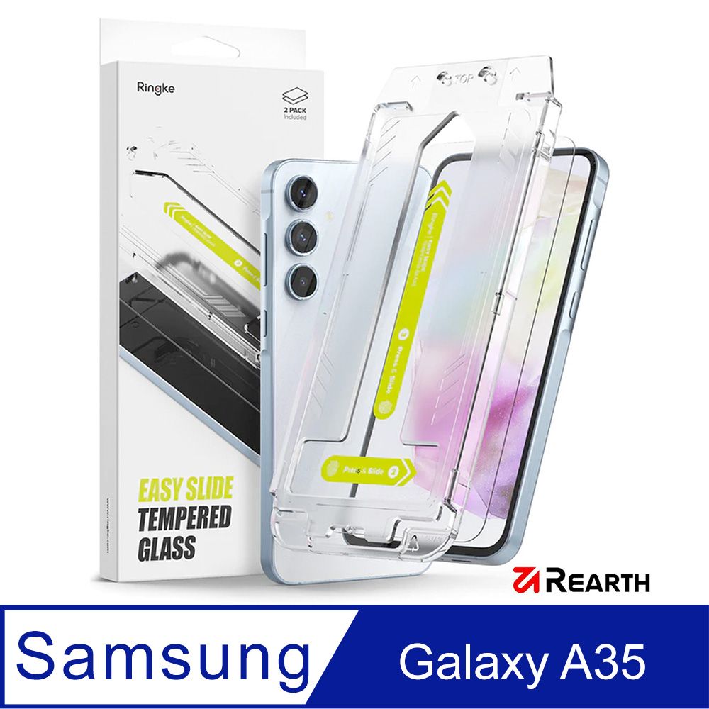 Rearth  Ringke 三星 Galaxy A35 5G 零失敗強化玻璃螢幕保護貼(2片裝)