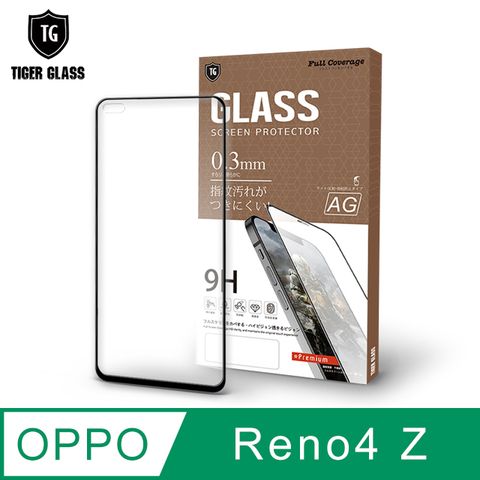 T.G OPPO Reno4 Z 電競霧面9H滿版鋼化玻璃保護貼(防爆防指紋)